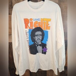 Lionel Richie Graphic White Long Sleeve Shirt
